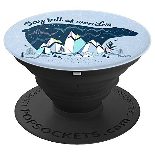 Polar Bear Mountain Landscape PopSockets Grip and Stand for Phones and Tablets