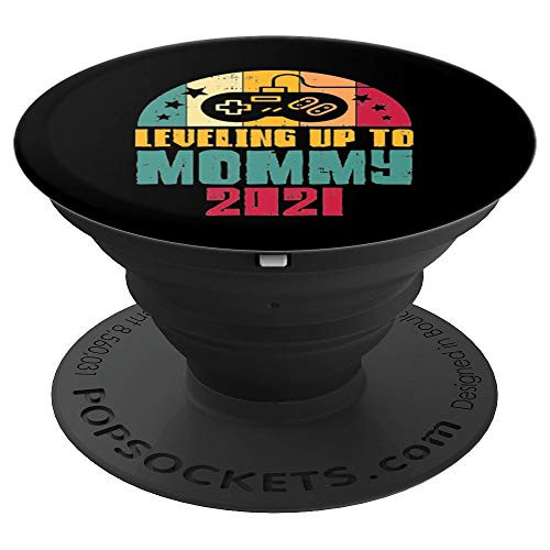 Leveling Up To Mommy 2021 Gamer Pregnancy Announcement Gift PopSockets Grip and Stand for Phones and Tablets Leveling Up To Mommy 2021 Gamer Pregnancy Announcement Gift PopSockets Grip and Stand for Phones and Tablets