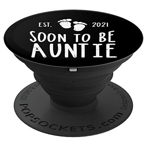 Soon To Be Auntie 2021 Pregnancy Announcement New Aunt Gift PopSockets Grip and Stand for Phones and Tablets Soon To Be Auntie 2021 Pregnancy Announcement New Aunt Gift PopSockets Grip and Stand for Phones and Tablets