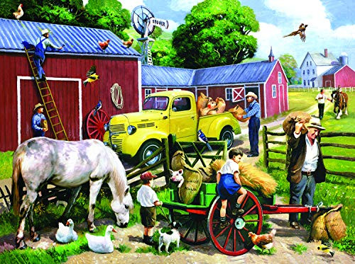 Sunsout 2019 Summer Farm Days by Artist Kevin Walsh 1000 Piece Farm Jigsaw Puzzle