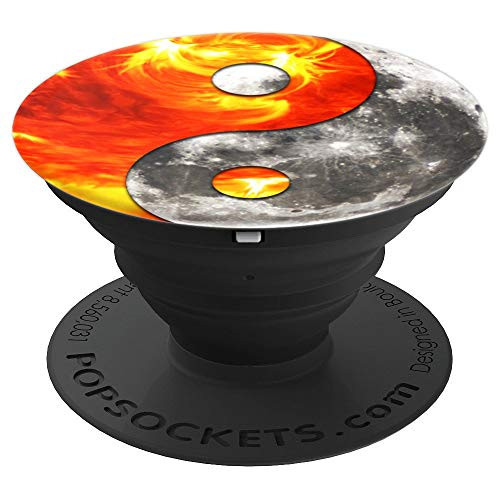 Stars Solar Ying Yang Moon Sun Yin Yang Chakra Zen PopSockets Grip and Stand for Phones and Tablets
