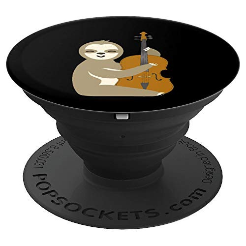 Sloth Playing Cello  Cool Cellist Musician Gift PopSockets Grip and Stand for Phones and Tablets