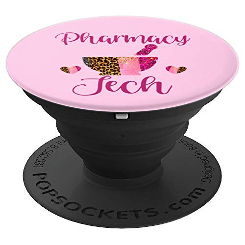 Cute mortar and pestle pharmacy pharm technician tech heart PopSockets Grip and Stand for Phones and Tablets
