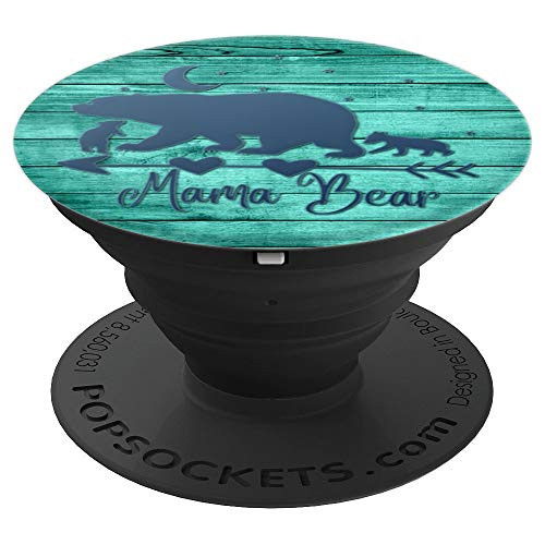 Light Dark Blue Mama Bear and Two Cubs On Vintage Mint Green PopSockets Grip and Stand for Phones and Tablets Light Dark Blue Mama Bear and Two Cubs On Vintage Mint Green PopSockets Grip and Stand for Phones and Tablets