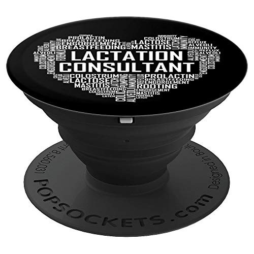 Lactation Consultant Heart Gift Breastfeeding Lactivist PopSockets Grip and Stand for Phones and Tablets