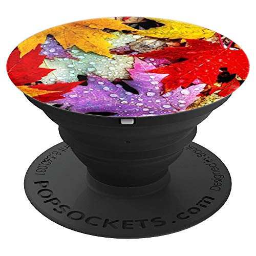 Cute Autumn Happy Falling Leaves Thanksgiving Fall Season PopSockets Grip and Stand for Phones and Tablets