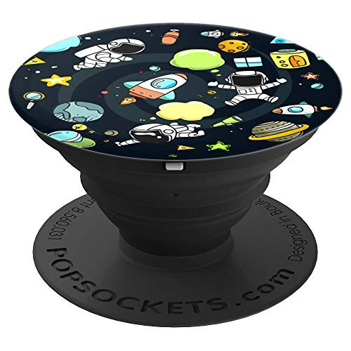 Space Universe Solar System Astronaut Planet PopSockets Grip and Stand for Phones and Tablets