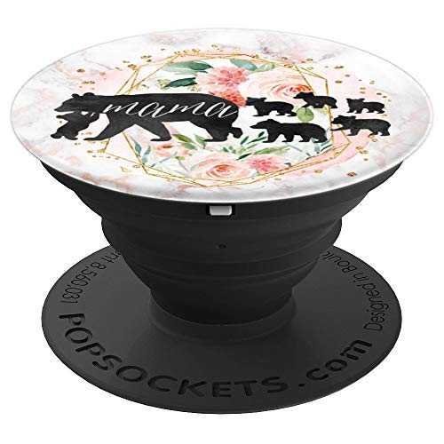 Mama Bear Six Cubs Blush Pink Marble Watercolor Floral PopSockets Grip and Stand for Phones and Tablets Mama Bear Six Cubs Blush Pink Marble Watercolor Floral PopSockets Grip and Stand for Phones and Tablets
