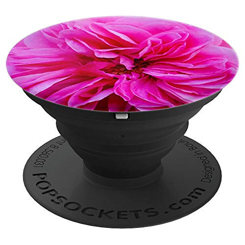 Pink Rose Pop Socket  Hot Pink Flower  Floral Print Gift PopSockets Grip and Stand for Phones and Tablets