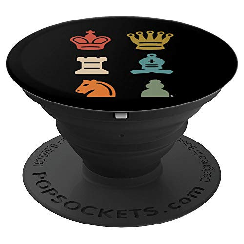 Chess Board Piece Checkers Chess Lover Gift PopSockets Grip and Stand for Phones and Tablets