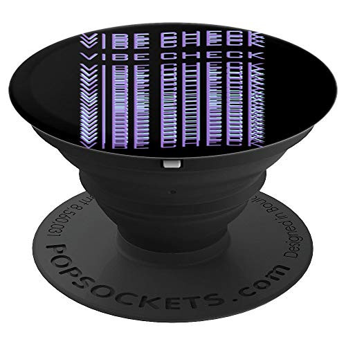 Vibe Check  Vaporwave Aesthetic Meme Quote  Wave Design PopSockets Grip and Stand for Phones and Tablets
