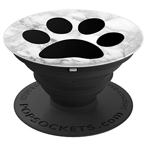 Paw Print Marble Black White Pet Dog Cat Owner Lover Girl PopSockets Grip and Stand for Phones and Tablets Paw Print Marble Black White Pet Dog Cat Owner Lover Girl PopSockets Grip and Stand for Phones and Tablets