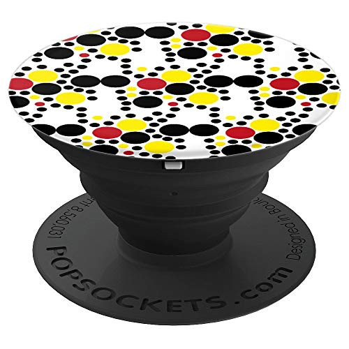White Polka Dots Psychedelic Circle Watercolor Paint Artist PopSockets Grip and Stand for Phones and Tablets