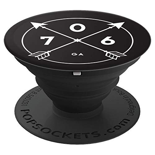 Georgia Area Code 706 State Pride Souvenir Gift Arrow Circle PopSockets Grip and Stand for Phones and Tablets