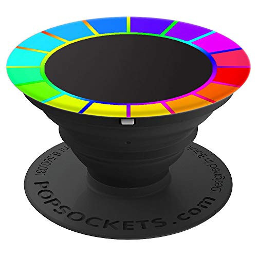 Rainbow Circle PopSocket Colorful LGBTQ Pride Gift PopSockets Grip and Stand for Phones and Tablets
