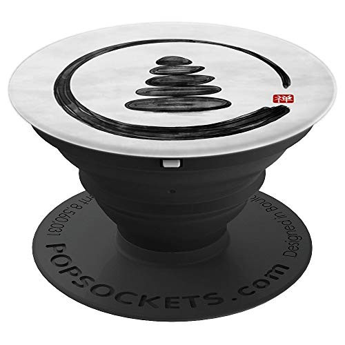 Zen Enso Circle and Zen stones PopSockets Grip and Stand for Phones and Tablets
