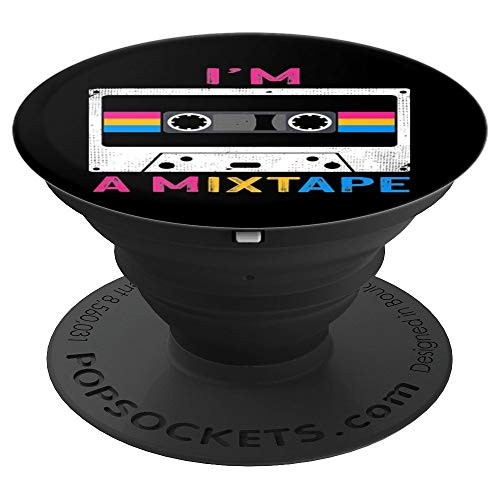 Im A Mixtape Transgender Pride Flag LGBTQ Retro LGBT Gift PopSockets Grip and Stand for Phones and Tablets