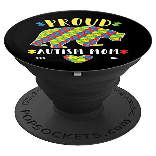 Proud Autism MOM Products MAMA Autism Puzzle Piece PopSockets Grip and Stand for Phones and Tablets Proud Autism MOM Products MAMA Autism Puzzle Piece PopSockets Grip and Stand for Phones and Tablets