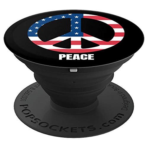Peace Sign USA  Be Peaceful PopSockets Grip and Stand for Phones and Tablets