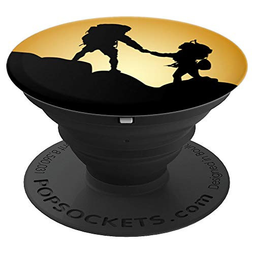 Mountain Climbing Climbers Silhouette Rock Wall Graphic PopSockets Grip and Stand for Phones and Tablets
