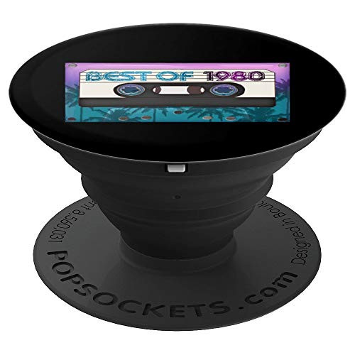 Best Of 1980 40th Birthday Gifts Cassette Tape Vintage PopSockets Grip and Stand for Phones and Tablets