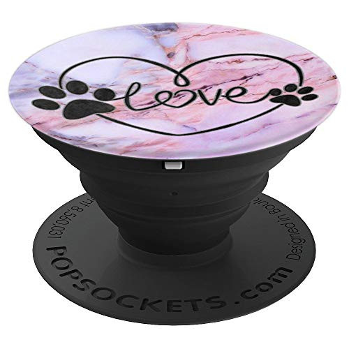 Black Dog Paw Print Heart Love On Pink Gray Blue PopSockets Grip and Stand for Phones and Tablets Black Dog Paw Print Heart Love On Pink Gray Blue PopSockets Grip and Stand for Phones and Tablets