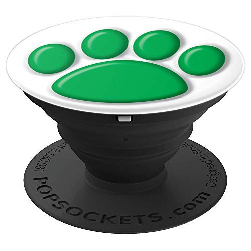 Animal Lover Gift Green Tracks Print Dog Cat Paw PopSockets Grip and Stand for Phones and Tablets Animal Lover Gift Green Tracks Print Dog Cat Paw PopSockets Grip and Stand for Phones and Tablets