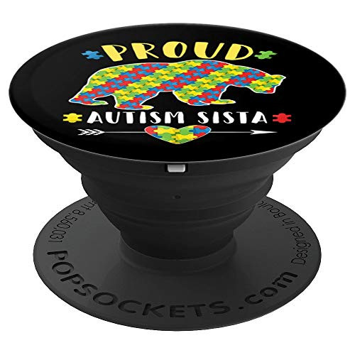 Proud Autism Sista Products Sister Autism Puzzle Piece PopSockets Grip and Stand for Phones and Tablets Proud Autism Sista Products Sister Autism Puzzle Piece PopSockets Grip and Stand for Phones and Tablets