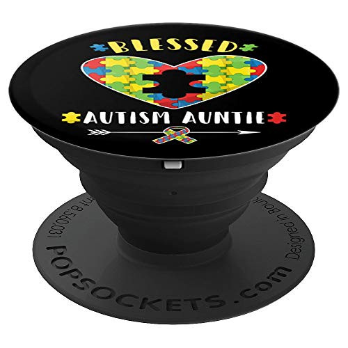 Blessed Autism Auntie Products Aunt Autism Puzzle Piece PopSockets Grip and Stand for Phones and Tablets Blessed Autism Auntie Products Aunt Autism Puzzle Piece PopSockets Grip and Stand for Phones and Tablets