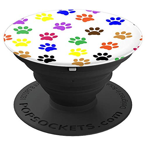 Colorful Dog Cat Paw Prints Abstract Animal Lover Gifts PopSockets Grip and Stand for Phones and Tablets Colorful Dog Cat Paw Prints Abstract Animal Lover Gifts PopSockets Grip and Stand for Phones and Tablets