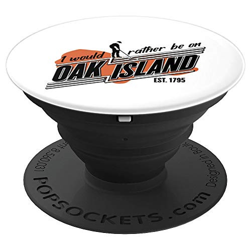 Rather Be On Oak Island Funny Retro Metal Detector Treasure PopSockets Grip and Stand for Phones and Tablets