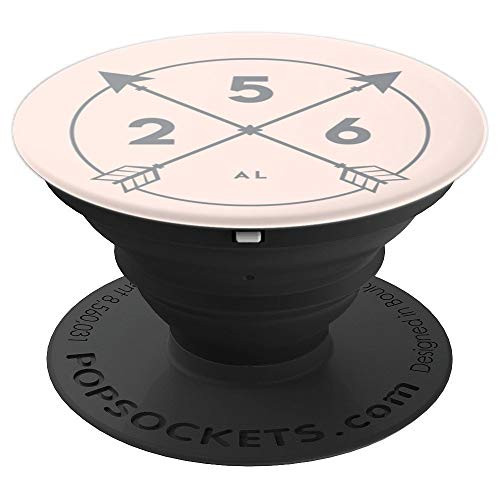 Alabama Area Code 256 State Pride Souvenir Gift Arrow Circle PopSockets Grip and Stand for Phones and Tablets