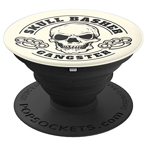 Skull Basher Gangster Gaming Gifts for Gamer Video Games PopSockets Grip and Stand for Phones and Tablets