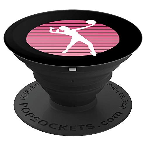 Female Volleyball Pink Circle Ace Setter PopSockets Grip and Stand for Phones and Tablets