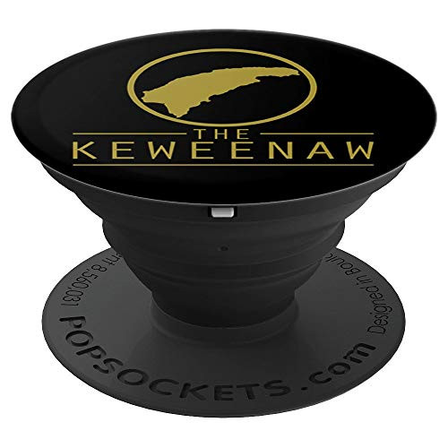 The Keweenaw Circle Map Upper Peninsula Michigan Yooper PopSockets Grip and Stand for Phones and Tablets
