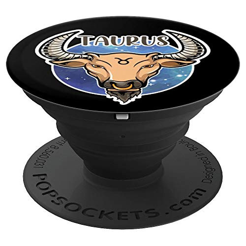 Taurus Sign Zodiac Horoscope Astrology Symbol Bull Galaxy PopSockets Grip and Stand for Phones and Tablets