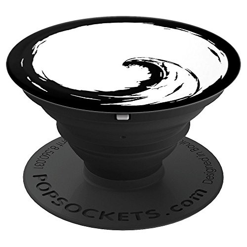 Peace Wave in Enso Circle  Buddhist Zen Calligraphy PopSockets Grip and Stand for Phones and Tablets