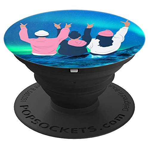 Aurora Borealis 3 Souls Peace Signs PopSockets Grip and Stand for Phones and Tablets