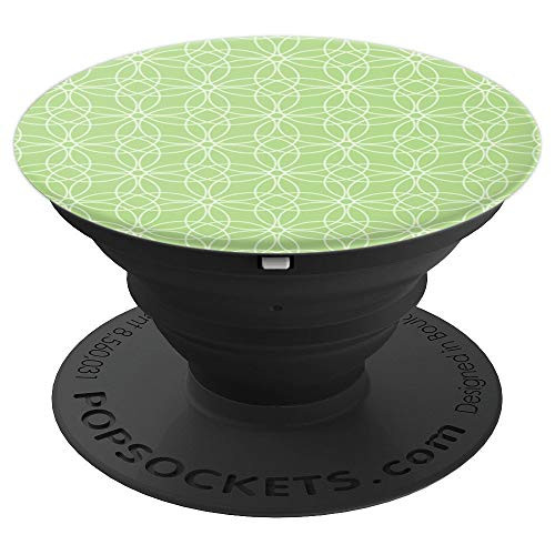 Lime Green Circle Loops Design PopSocket PopSockets Grip and Stand for Phones and Tablets
