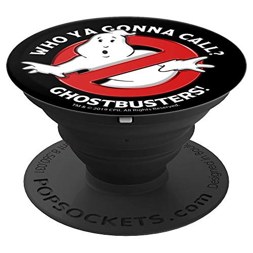 Ghostbusters Who You Gonna Call Circle Text PopSockets Grip and Stand for Phones and Tablets
