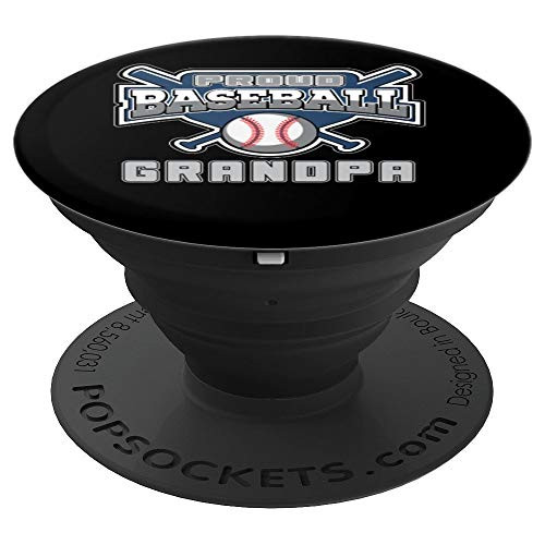 Proud Baseball Grandpa Summer Sports Field Game Ball Field PopSockets Grip and Stand for Phones and Tablets