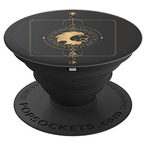 Leo Zodiac Sign Symbol Cosmic Cool Astrology Lover Gifts PopSockets Grip and Stand for Phones and Tablets