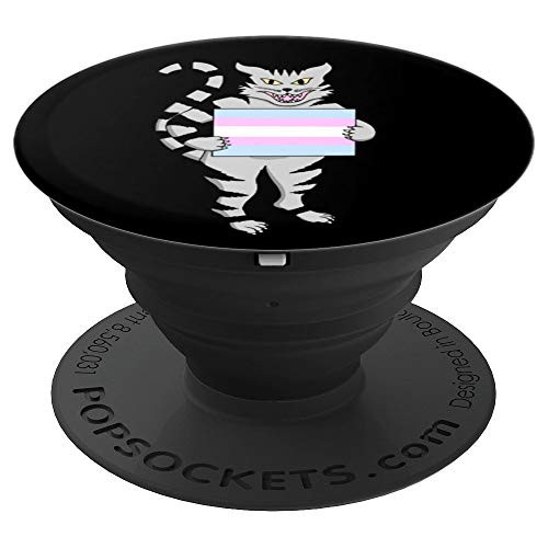 Transgender Pride Trans Lives LGBTQIA Gender Cat Flag Sign PopSockets Grip and Stand for Phones and Tablets