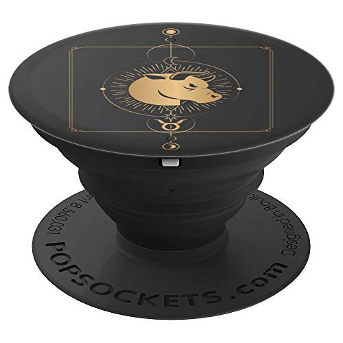 Taurus Zodiac Sign Symbol Cosmic Cool Astrology Lover Gifts PopSockets Grip and Stand for Phones and Tablets