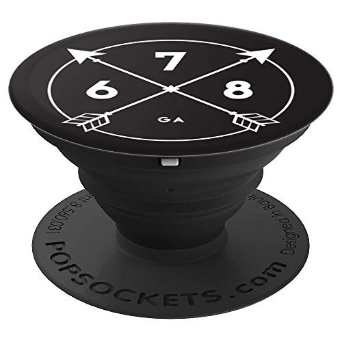 Georgia Area Code 678 State Pride Souvenir Gift Arrow Circle PopSockets Grip and Stand for Phones and Tablets