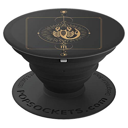 Scorpio Zodiac Sign Symbol Cosmic Cool Astrology Lover Gifts PopSockets Grip and Stand for Phones and Tablets