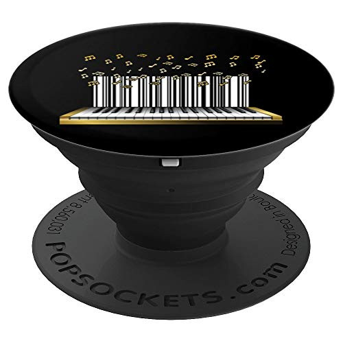 Piano Pianist Keys Keyboard Synthesizer Player Notes Gift PopSockets Grip and Stand for Phones and Tablets