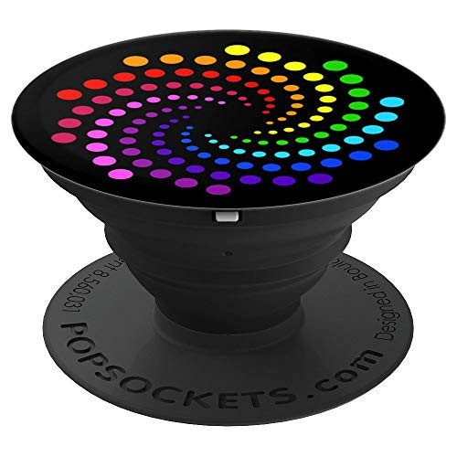 Colorful Circle Dot Pattern Multicolor PopSockets Grip and Stand for Phones and Tablets