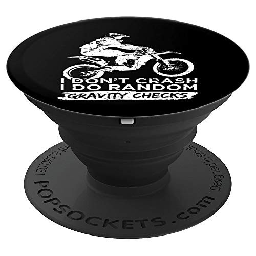 I Do Random Gravity Checks Funny Motocross PopSockets Grip and Stand for Phones and Tablets