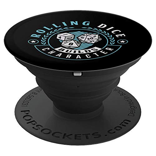 Tabletop RPG board game Rolling dice builds character PopSockets Grip and Stand for Phones and Tablets